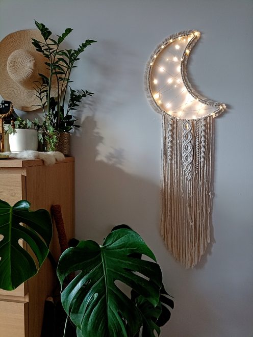 Makrama podświetlana KSIĘŻYC