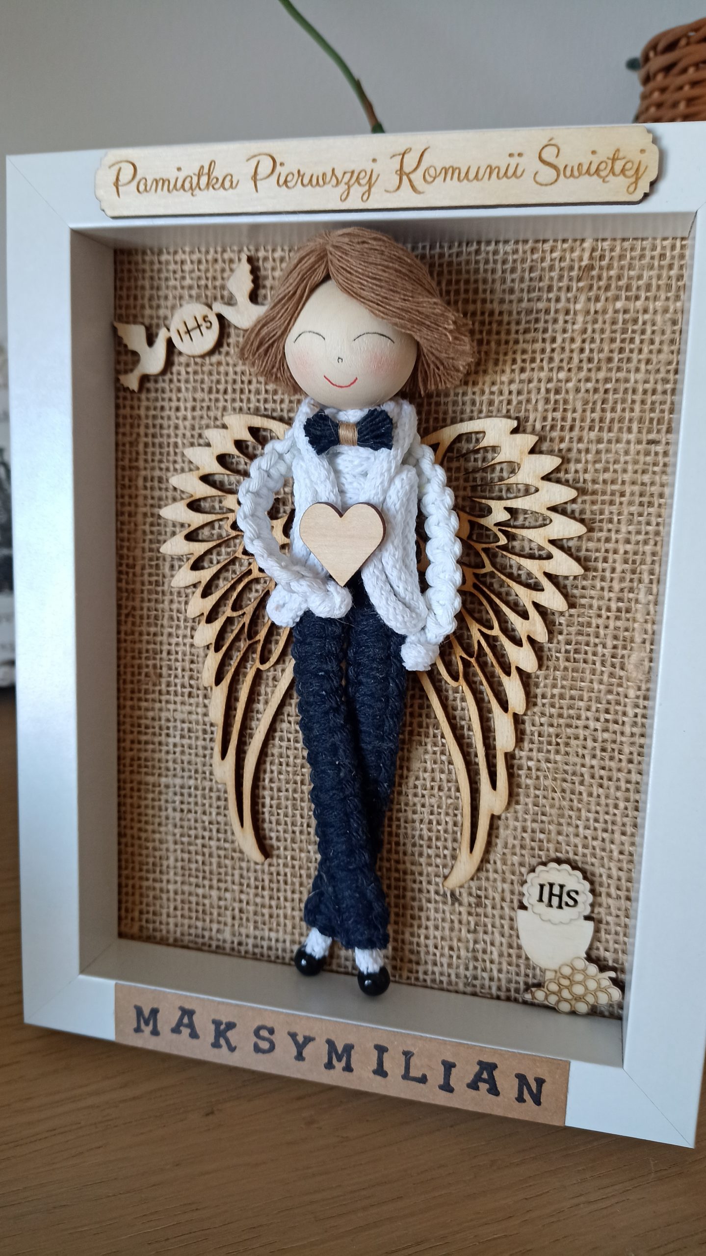 Anioł na Komunię w ramce - obrazek 21