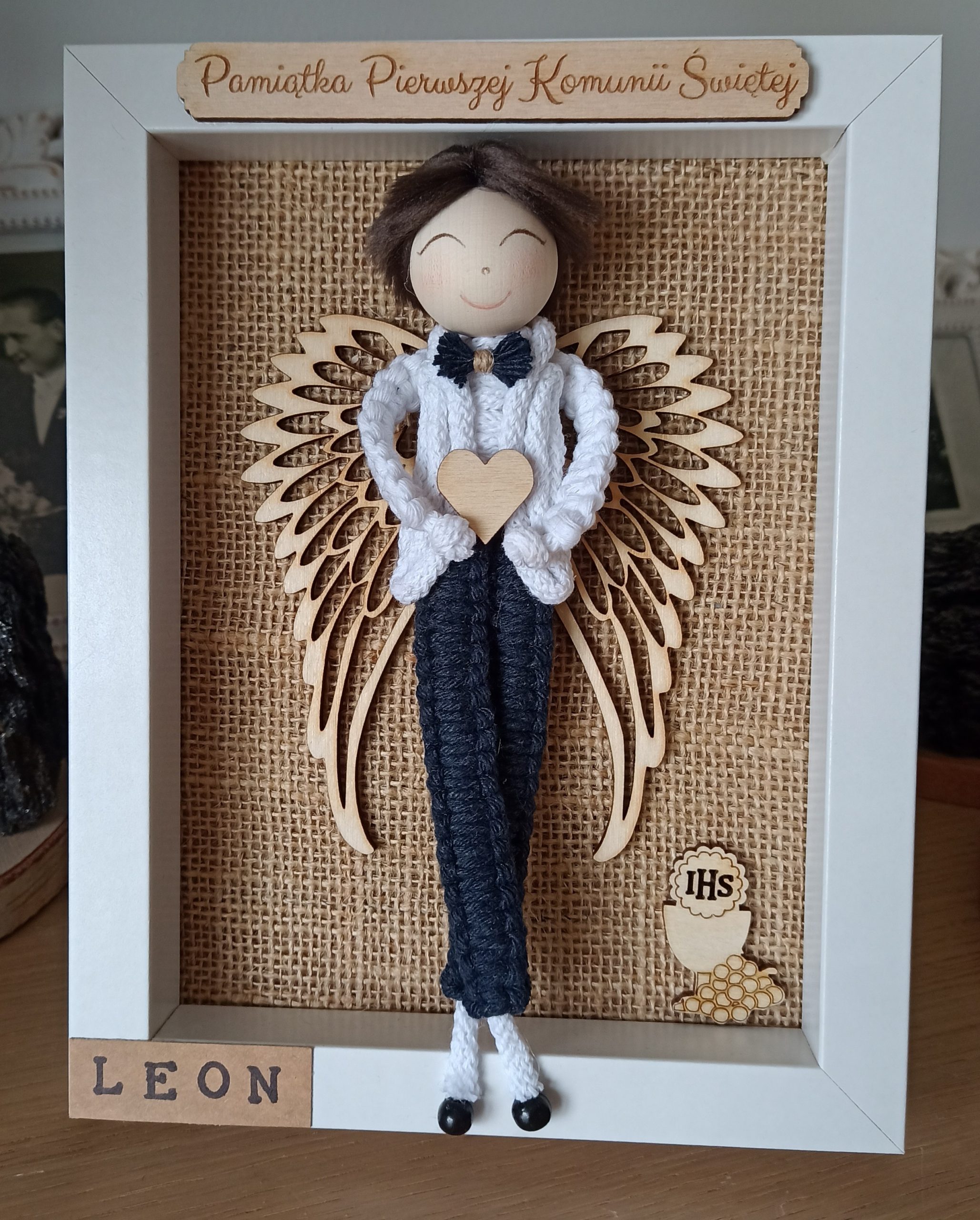 Anioł na Komunię w ramce - obrazek 14