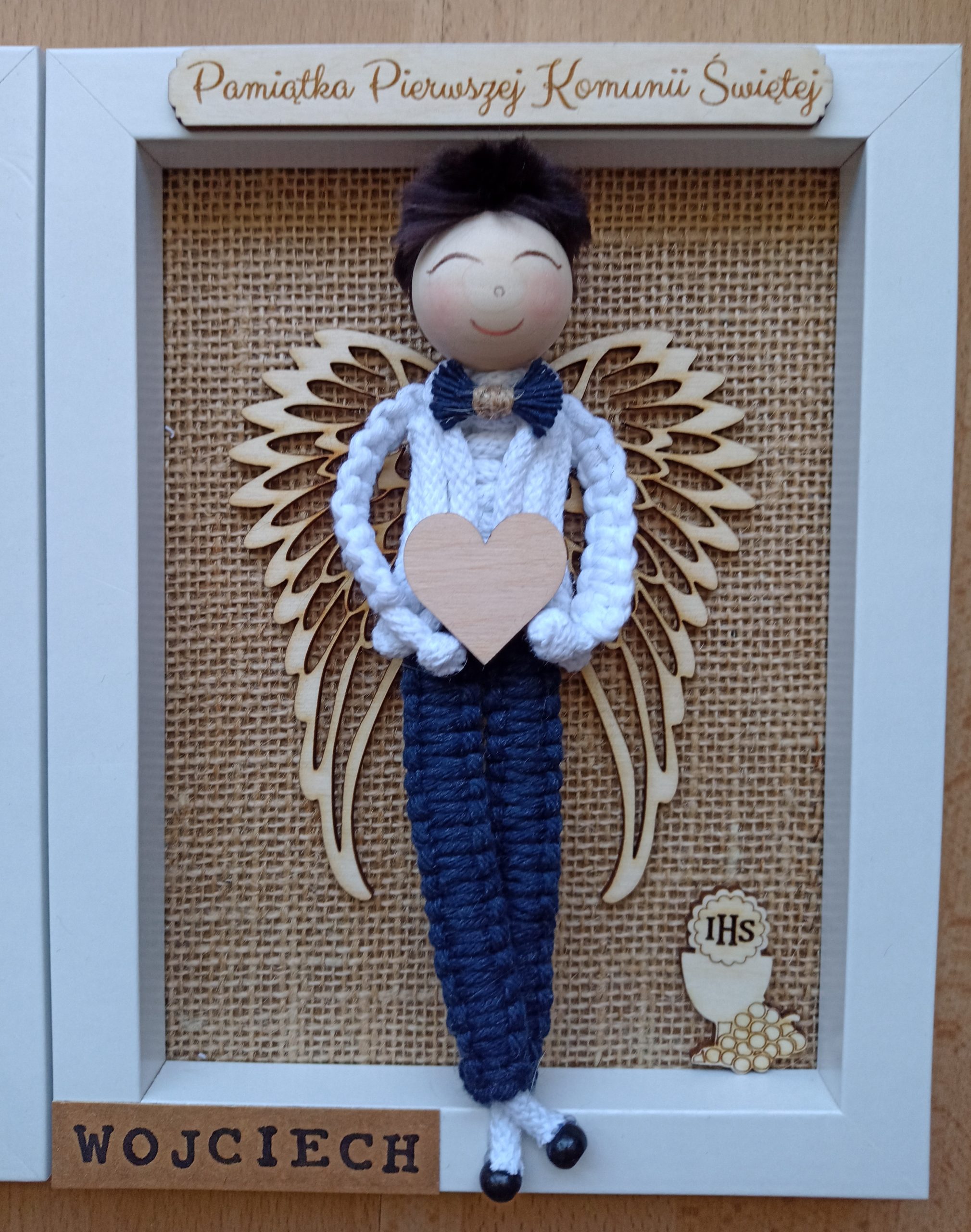 Anioł na Komunię w ramce - obrazek 9