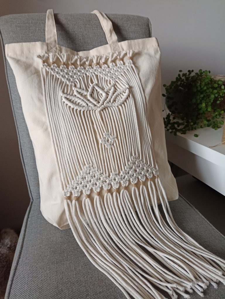 Makramowa torba na zakupy