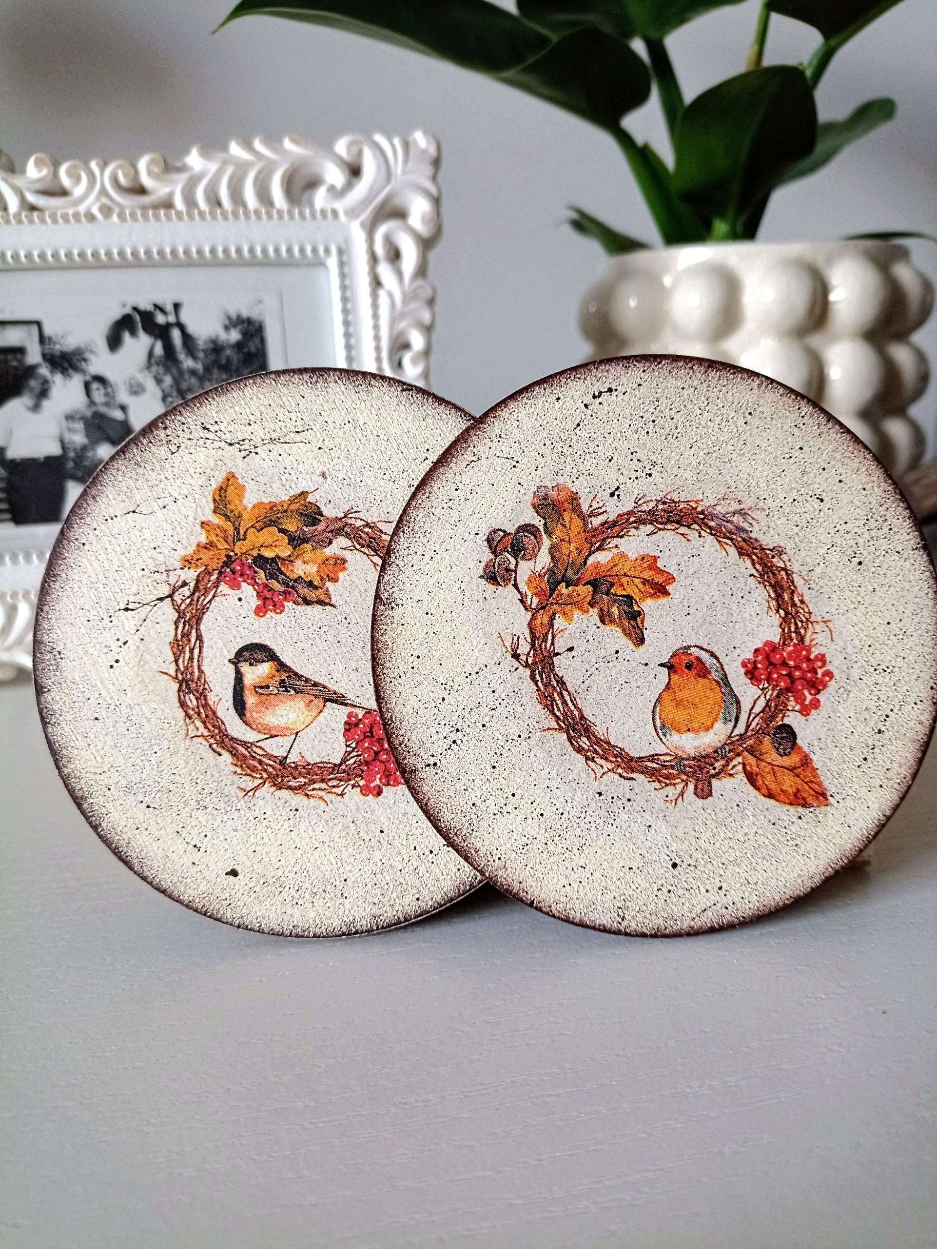 jesienne podkładki pod kubki