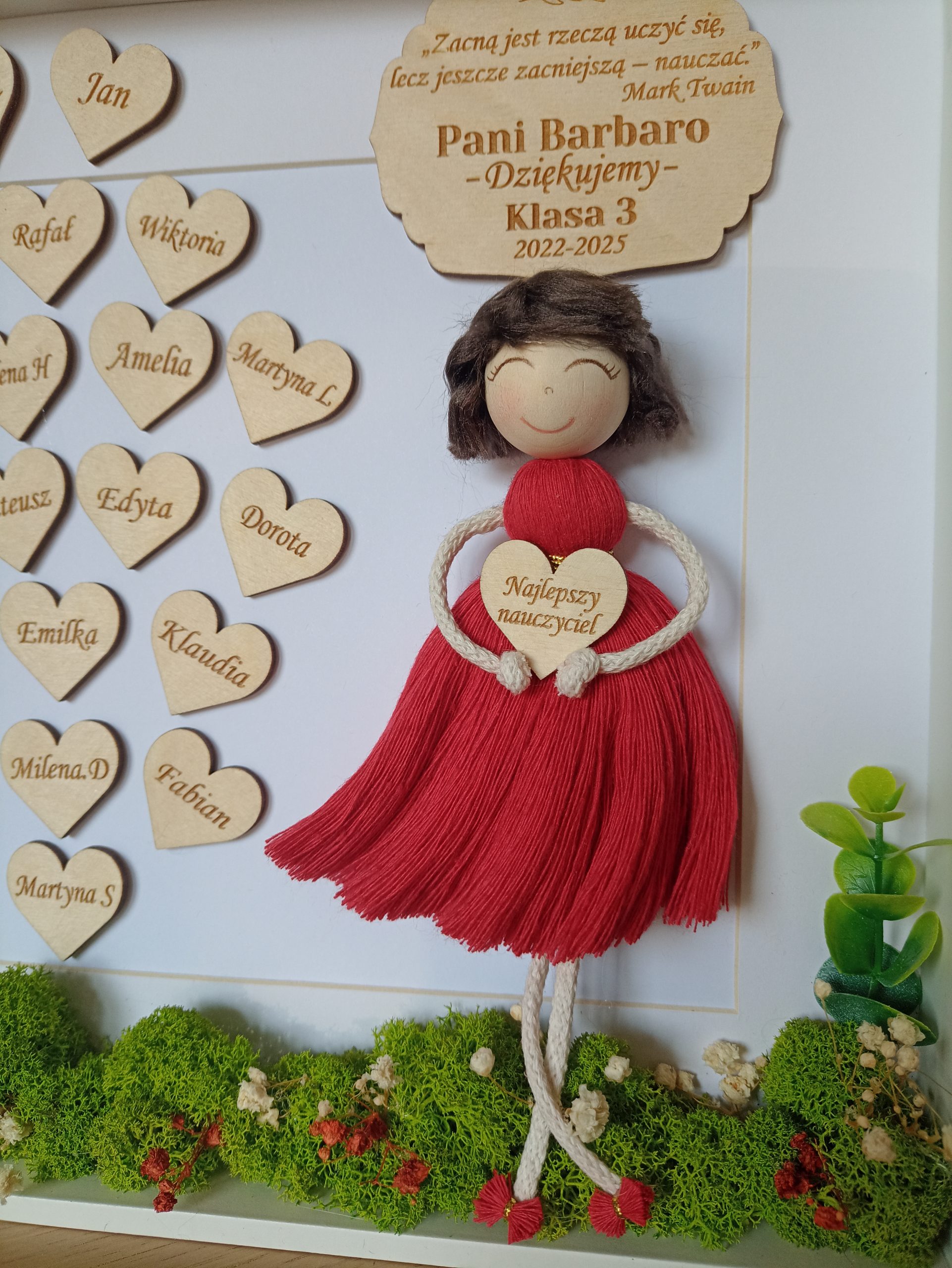 prezent dl nauczyciela, ramka dla nauczycielka, nauczycielki